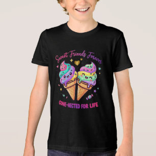 T-shirt En Tri-matière Duo de l'amitié de glace mignon – "Sweet Friends F