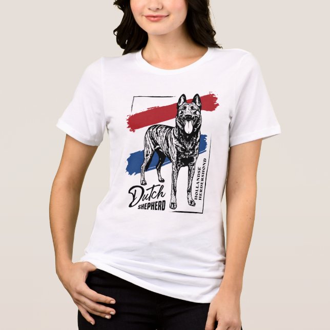 T-shirt En Tri-matière Dutch Shepherd -Hollandse Herdershond (Recto)