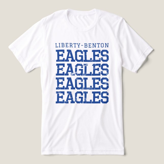 T-shirt En Tri-matière Eagles Distressed LB, GraphicLoveShop (Design Recto)