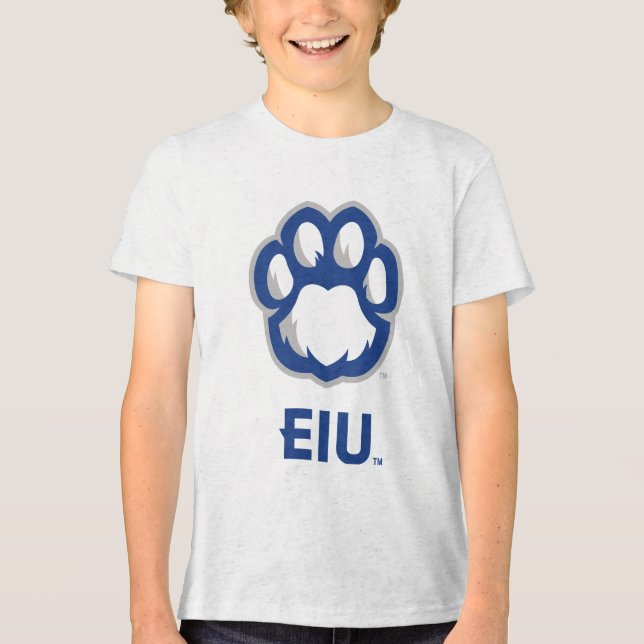 T-shirt En Tri-matière Eastern Illinois Panthers Empreinte de patte & EIU (Recto)