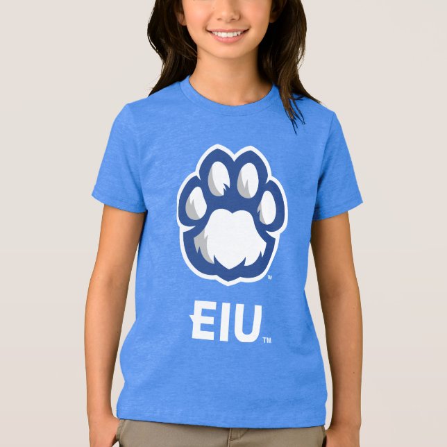 T-shirt En Tri-matière Eastern Illinois Panthers Empreinte de patte & EIU (Recto)