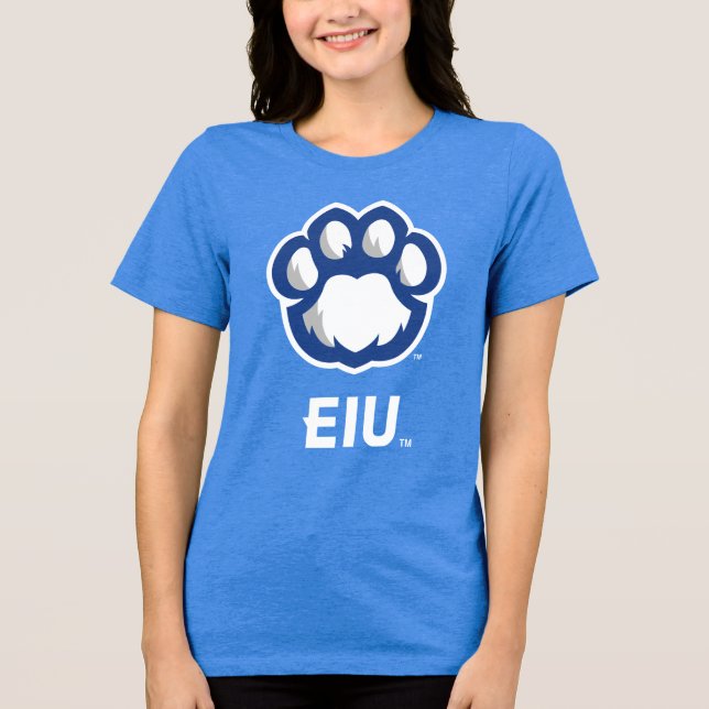 T-shirt En Tri-matière Eastern Illinois Panthers Empreinte de patte & EIU (Recto)