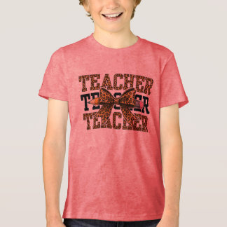 T-shirt En Tri-matière École de professeur d'arc de léopard Crayon Mignon