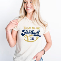 Écriture personnalisée d'équipe de football Gold O