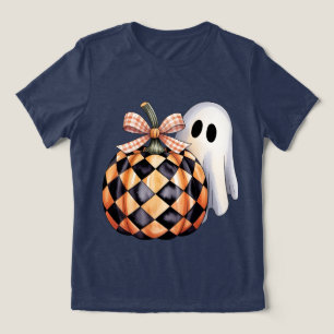 T-shirt En Tri-matière Éffrayant Ghost Peek Halloween T-Shirt, Checkere