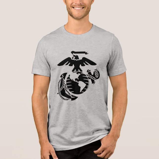 T-shirt En Tri-matière EGA à une couleur - Noir (Recto)
