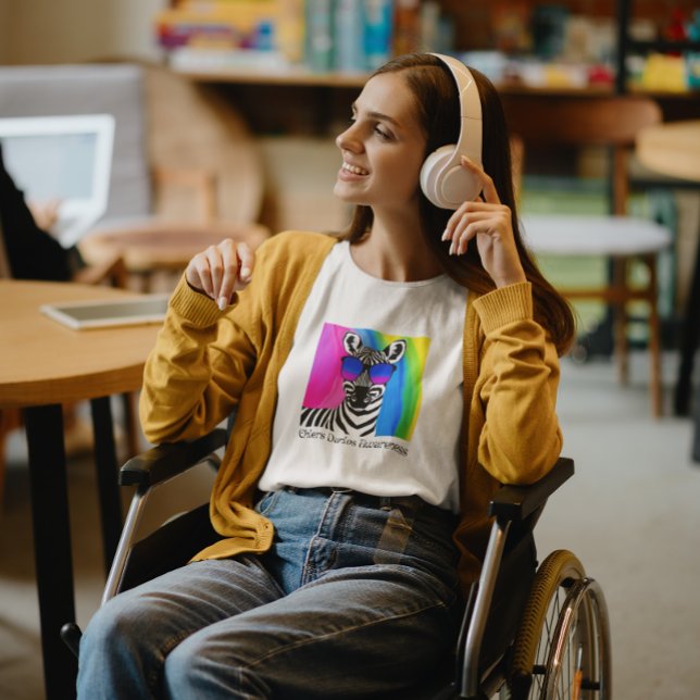 T-shirt En Tri-matière Ehlers Danlos Sensibilisation Zebra T-Shirt (Spread Ehlers Danlos Awareness with this colorful zebra tri-blend t-shirt! )