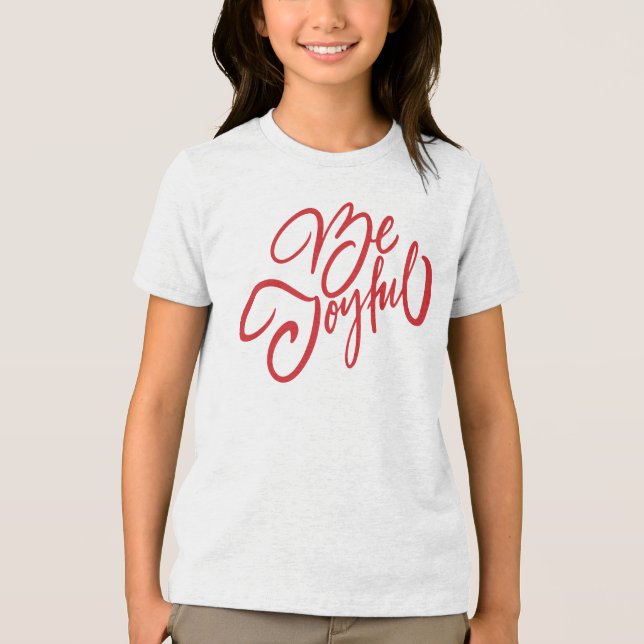 T-shirt En Tri-matière Elégant Be Joyful Holiday Design (Recto)