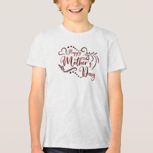 T-shirt En Tri-matière Elégant "Bonne fête des mères" Lettering Tee