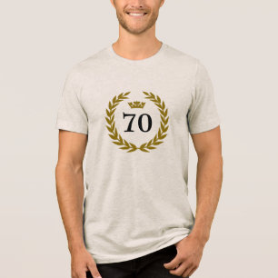 T-shirt En Tri-matière Elégant Gold Laurel Wreath Crown 70e anniversaire