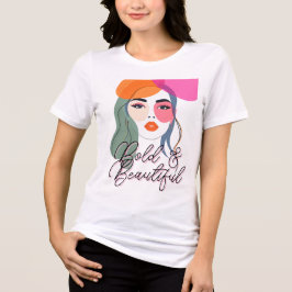 T-shirt En Tri-matière Élégant portrait de femme Abstraite