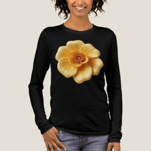 T-shirt En Tri-matière Elégante Fleur Jaune Or Bella+Canvas