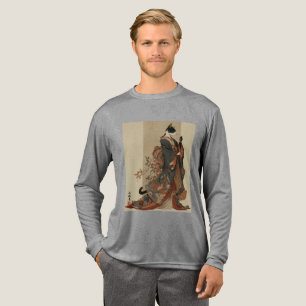 T-shirt En Tri-matière "Élégante Grâce" Chat Japonais en Kimono Art