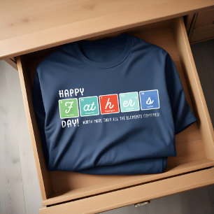 T-shirt En Tri-matière Éléments de tableau périodique Bonne Fête des père