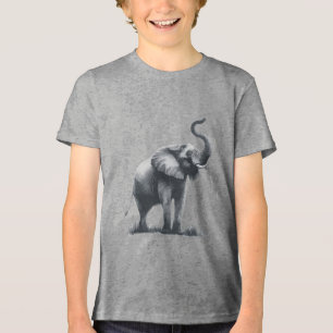 T-shirt En Tri-matière Eléphant majestueux avec tronc élevé