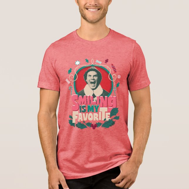 T-shirt En Tri-matière Elf - Smiling is My Favorite (Recto)