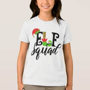 T-shirt En Tri-matière Elf Squad Typographie moderne Noël