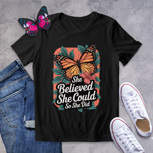 T-shirt En Tri-matière Elle Croyait Qu'Elle Pouvait Faire Sa Chemise