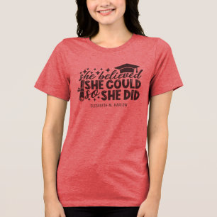 T-shirt En Tri-matière Elle Croyait Qu'Elle Pouvait Personnaliser