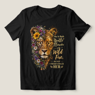 T-shirt En Tri-matière Elle est à la fois une fleur douce et une lionne d