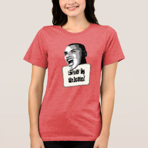 T-shirt En Tri-matière Elle est prise Drôle Texte Personnalisé