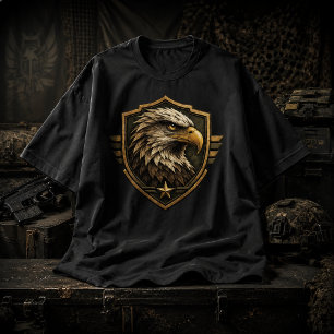 T-shirt En Tri-matière Emblème de crête d'aigle militaire