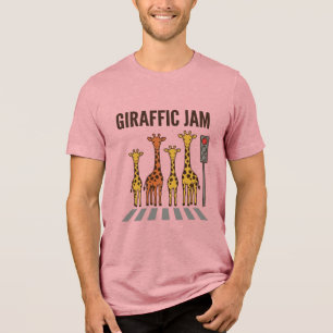 T-shirt En Tri-matière Embouteillage giraffic Drôle de girafe traversant