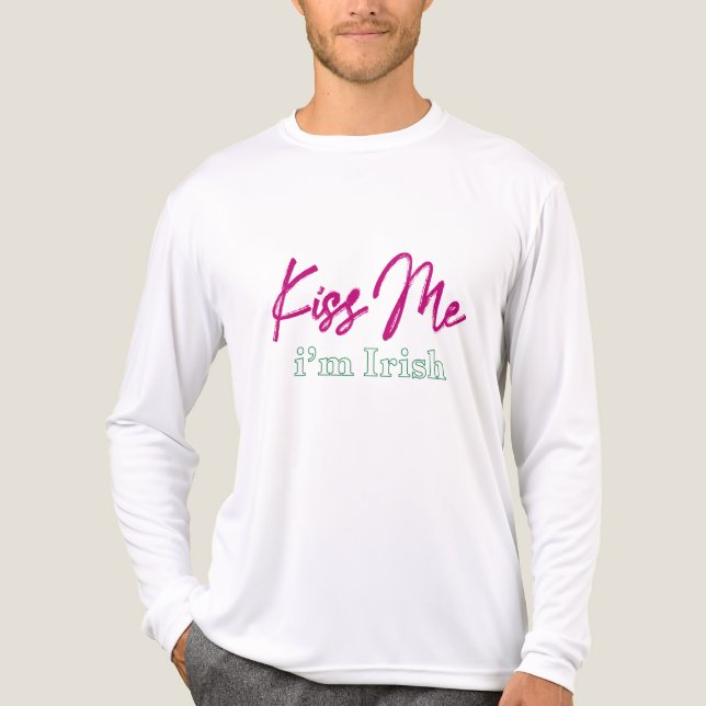 T-shirt En Tri-matière embrasse-moi je suis irish (Recto)