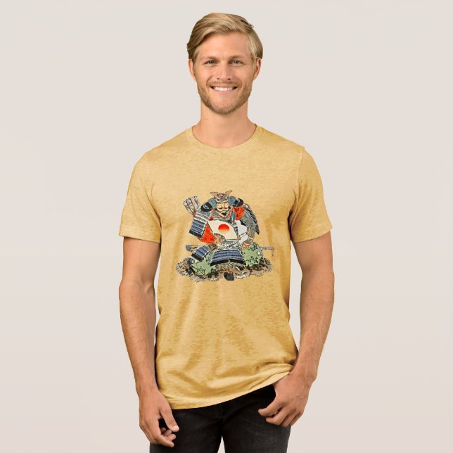 T-shirt En Tri-matière Embrassez l'esprit guerrier - Samurai Retro Art (Recto plein)