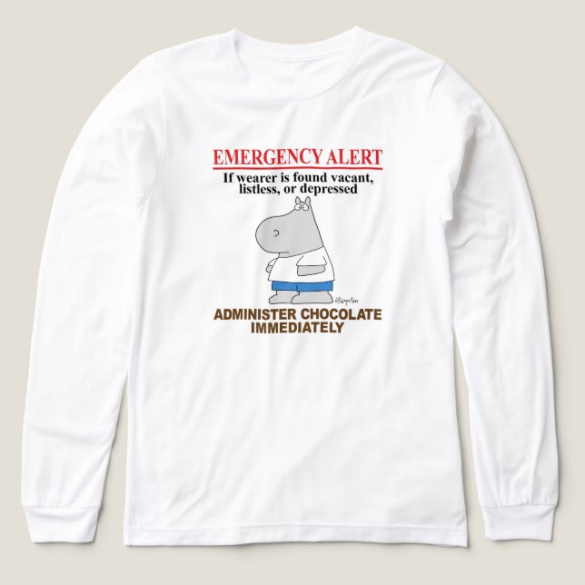 T-shirt En Tri-matière EMERGENCY ALERT CHOCOLATE by Boynton (Motif recto)