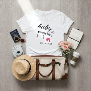 T-shirt En Tri-matière  Empreinte de bébé fille Maternité Maman-