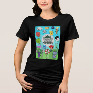 T-shirt En Tri-matière Encre créatrice amusante Inanimer la folie Poster 