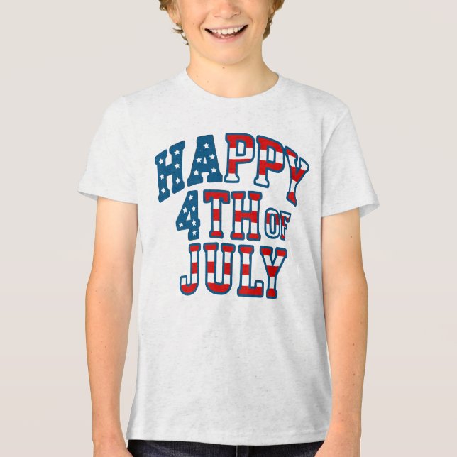 T-shirt En Tri-matière Enfants 4 juillet (Recto)