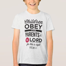 T-shirt En Tri-matière Éphésiens 6:1: «Enfants, obéissez à vos parents»