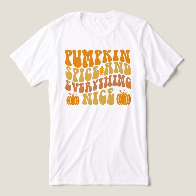 T-shirt En Tri-matière Épices citrouilles Et Tout Bien (Design Recto)