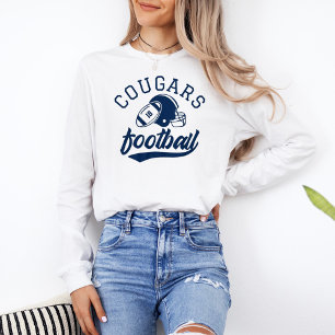 T-shirt En Tri-matière Équipe de football personnalisée Navy Rétro Manche