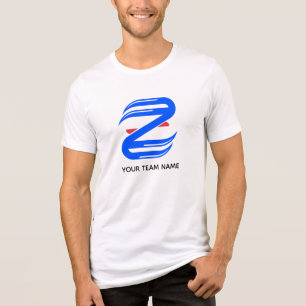 T-shirt En Tri-matière Équipe de lettre athlétique personnalisable Z
