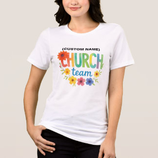 T-shirt En Tri-matière Équipe d'église personnalisée - Fleurs et Couleurs