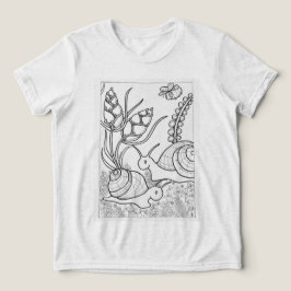 T-shirt En Tri-matière Escargots géants avec fleurs