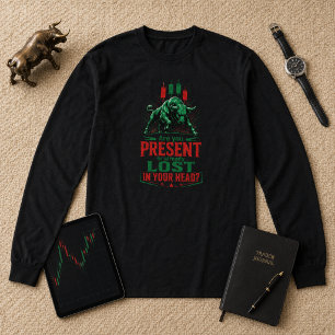 T-shirt En Tri-matière État d'esprit de trading taureau présent ou perdu