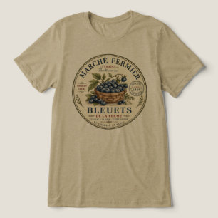 T-shirt En Tri-matière Étiquette Myrtilles Vintage