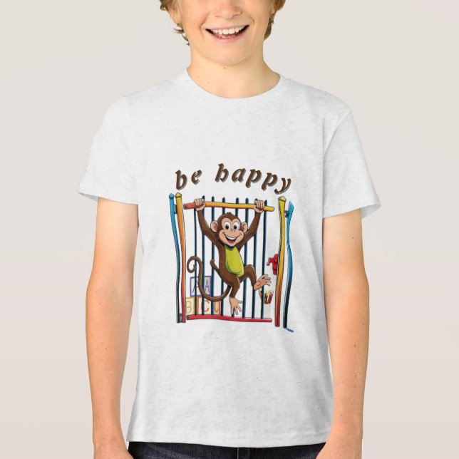 T-shirt En Tri-matière être heureux (Recto)