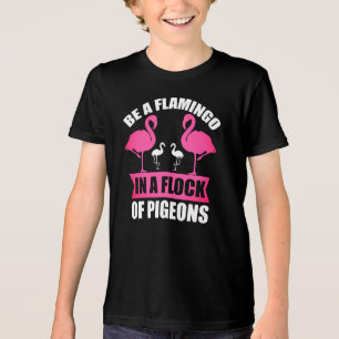 T-shirt En Tri-matière Être Un Flamant Rose Dans Une Volée De Pigeons