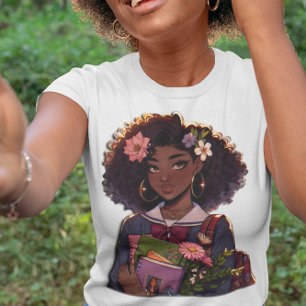T-shirt En Tri-matière Étudiant Afro-Américain Magnifiquement Intelligent