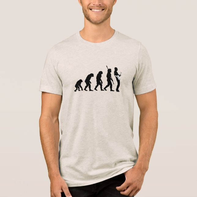 T-shirt En Tri-matière Evolution of Man Guitarist –  Musician Gift (Recto)