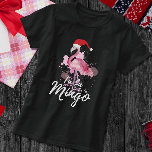 T-shirt En Tri-matière Fa la la la Mingo Flamant rose Noël Fun