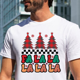 T-shirt En Tri-matière Fa la la Retro Vacances de Noël Super