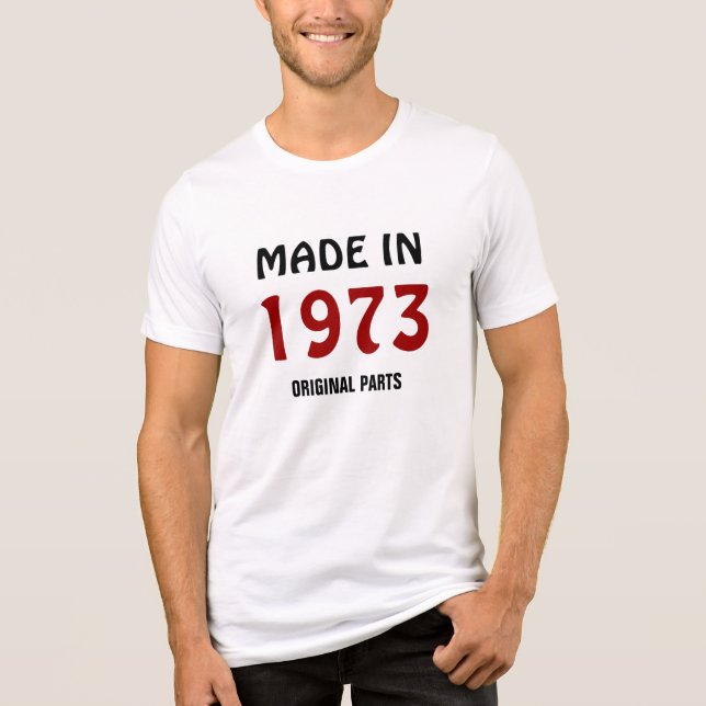 T-shirt En Tri-matière Fabriqué en 1973, Pièces d'Origine (Recto)