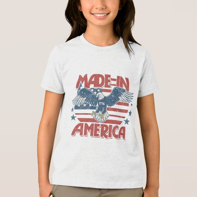 T-shirt En Tri-matière "Fabriqué en Amérique" (Recto)