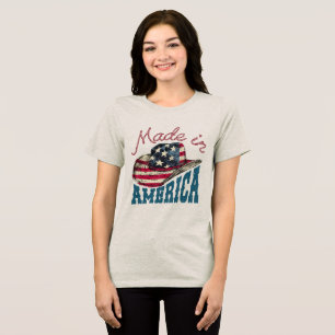 T-shirt En Tri-matière Fabriqué en Amérique patriotique